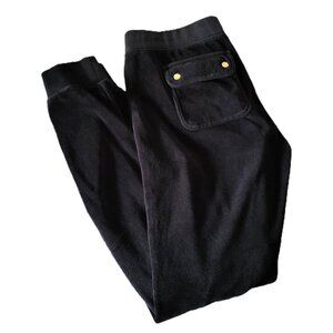 JUICY COUTURE Black Velour Women's Jogging Pants Size XS